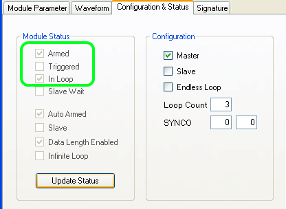Master Triggered and In Loop State