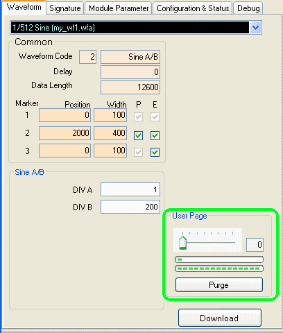Paging Section in Waveform Window