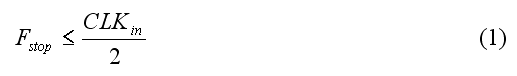 Eq 1: Stop Frequency Limit Equation