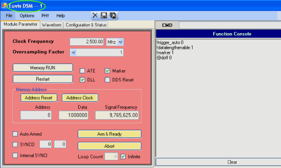 Master Application Window